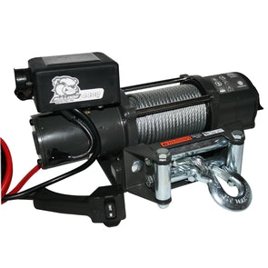 BULLDOG WINCH 4400LB TRAILER/UTILITY WINCH, 55FT WIRE ROPE, ROLLER FRLD, MNT PLATE 15019