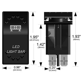 BULLDOG WINCH ROCKER SWITCH-ON/OFF 5-PIN LED LIGHT BAR-WHITE 20260