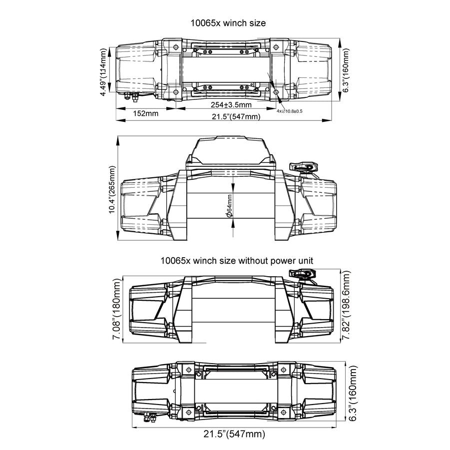 BULLDOG WINCH 9500LB WINCH WITH ROLLER FAIRLEAD | 10065