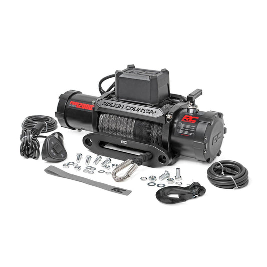 ROUGH COUNTRY 12000-Lb Pro Series Winch | Synthetic Rope | PRO12000S