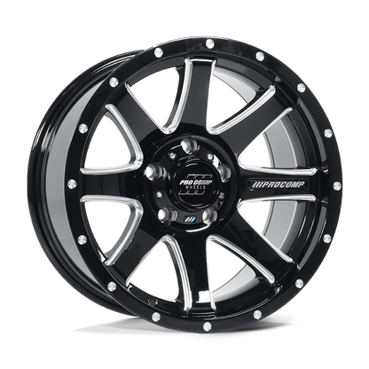 Pro Comp Alloys PA76 PATRIOT GLOSS BLACK MILLED