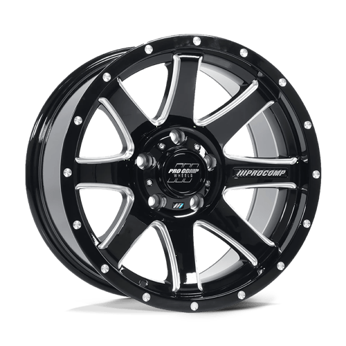 Pro Comp Alloys PA76 PATRIOT GLOSS BLACK MILLED