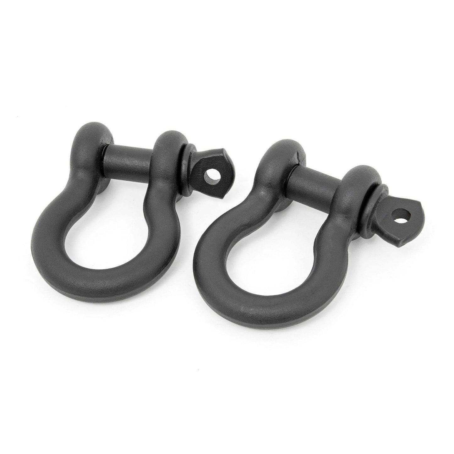 ROUGH COUNTRY D Ring Shackles | Cast | 3/4" Pin | Pair | Black | RS121