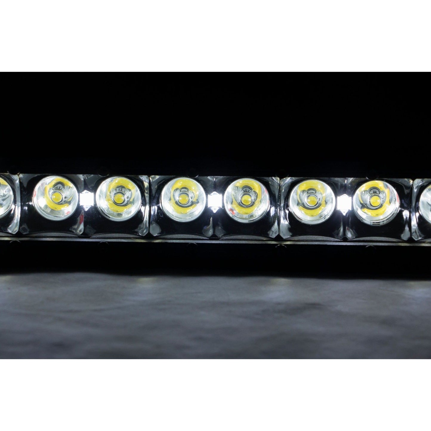 ROUGH COUNTRY 8 Inch Black Series LED Light Bar | Single Row | Cool White DRL | Pair | 70728BLDRL
