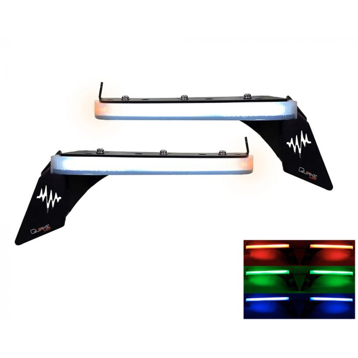 Quake LED Slim DRL Rubicon Fender Chop Kit with RGB for 2018-C Jeep Wrangler JL-Gladiator JT QTE1179