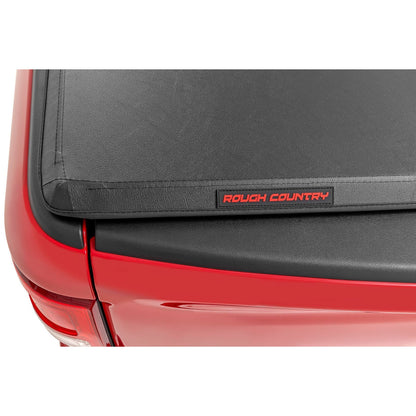 ROUGH COUNTRY Soft Tri-Fold Bed Cover | 6'4" Bed | Ram 1500 (19-25)/1500 TRX (21-24)  | 41309650A