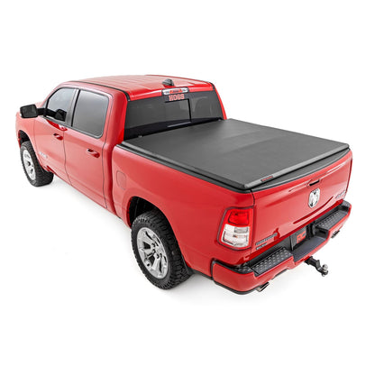 ROUGH COUNTRY Soft Tri-Fold Bed Cover | 5'7" Bed | Ram 1500 (19-25)/1500 TRX (21-24)  | 41307550A