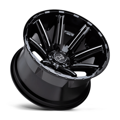 Black Rhino Hard Alloys RAMPAGE GLOSS BLACK W/ MIRROR CUT FACE & TRANSLUCENT CLEAR