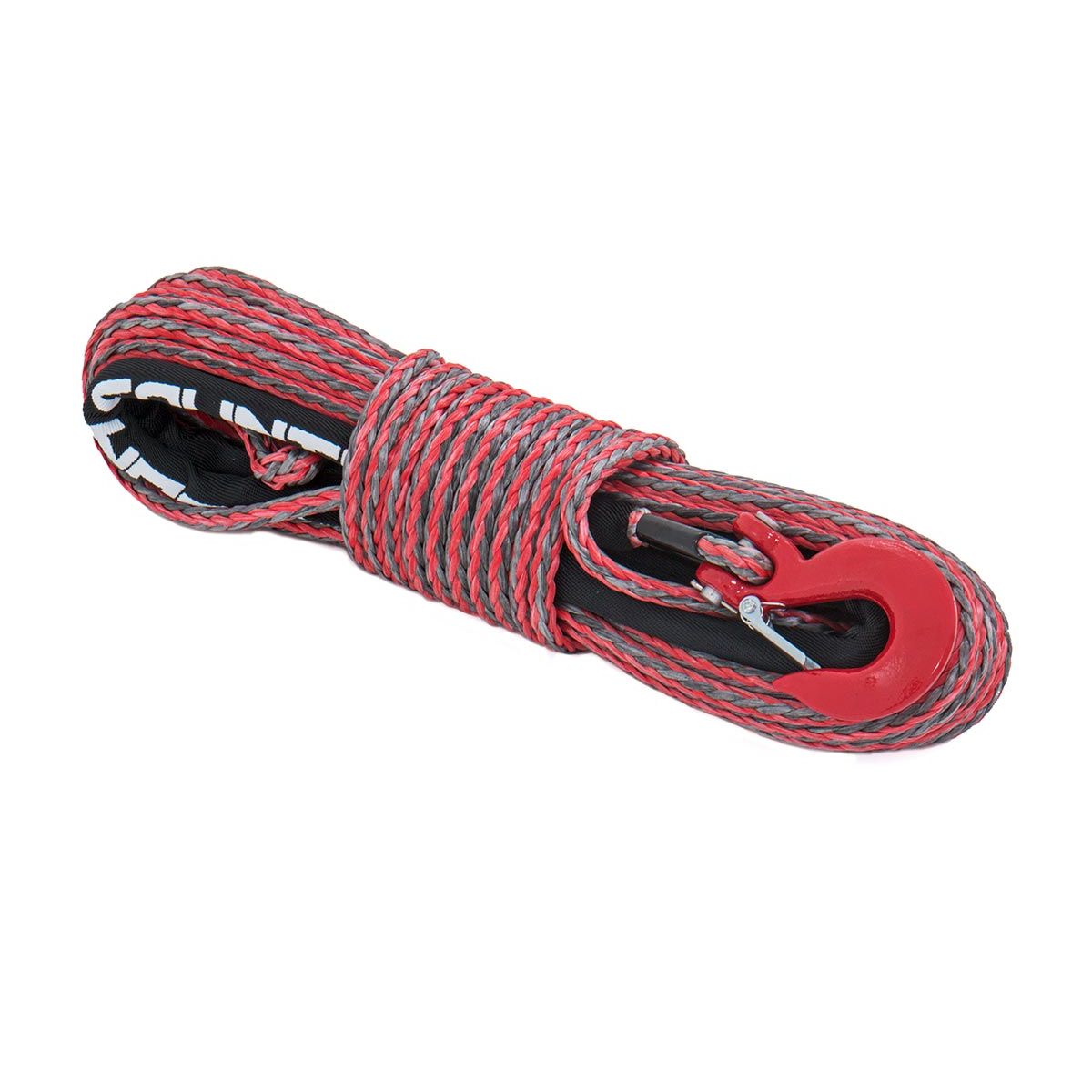 ROUGH COUNTRY Synthetic Rope | 3/8 Inch | 85 Ft | Red/Gray | RS116