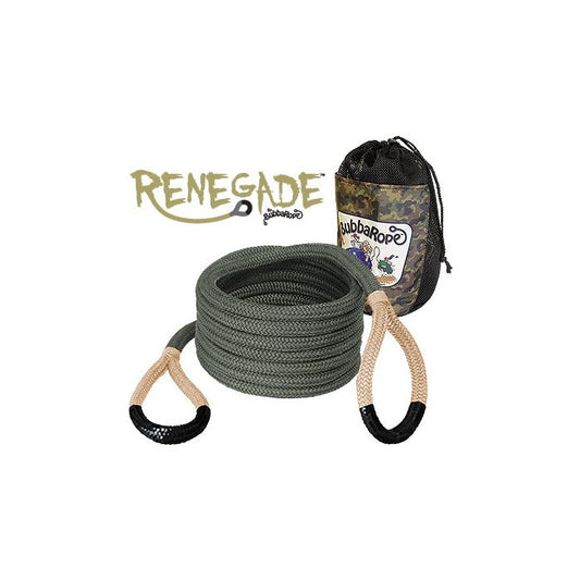 BUBBA GEAR 3/4IN X 20FT RENEGADE ROPE 19000LB BREAKING STRENGTH W/STANDARD BLACK EYES 176655BKG