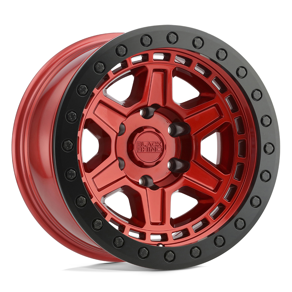 Black Rhino RENO CANDY RED W/ BLACK RING & BOLTS