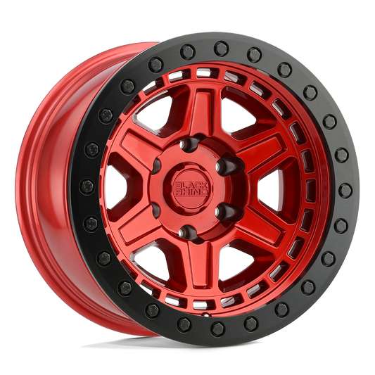 Black Rhino RENO CANDY RED W/ BLACK RING & BOLTS