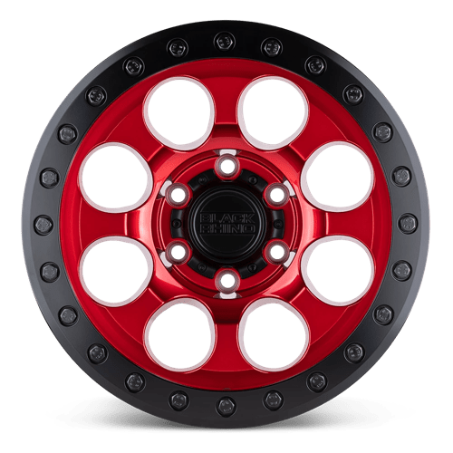 Black Rhino Hard Alloys RIOT CANDY RED W/ BLACK RING & BOLTS