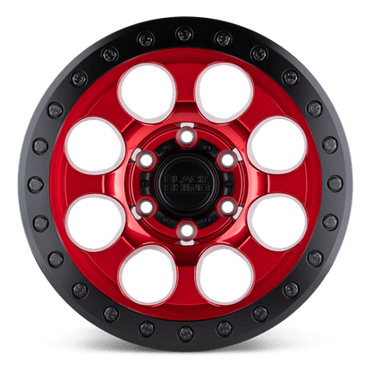 Black Rhino Hard Alloys RIOT CANDY RED W/ BLACK RING & BOLTS