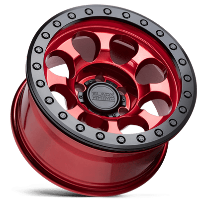 Black Rhino Hard Alloys RIOT CANDY RED W/ BLACK RING & BOLTS