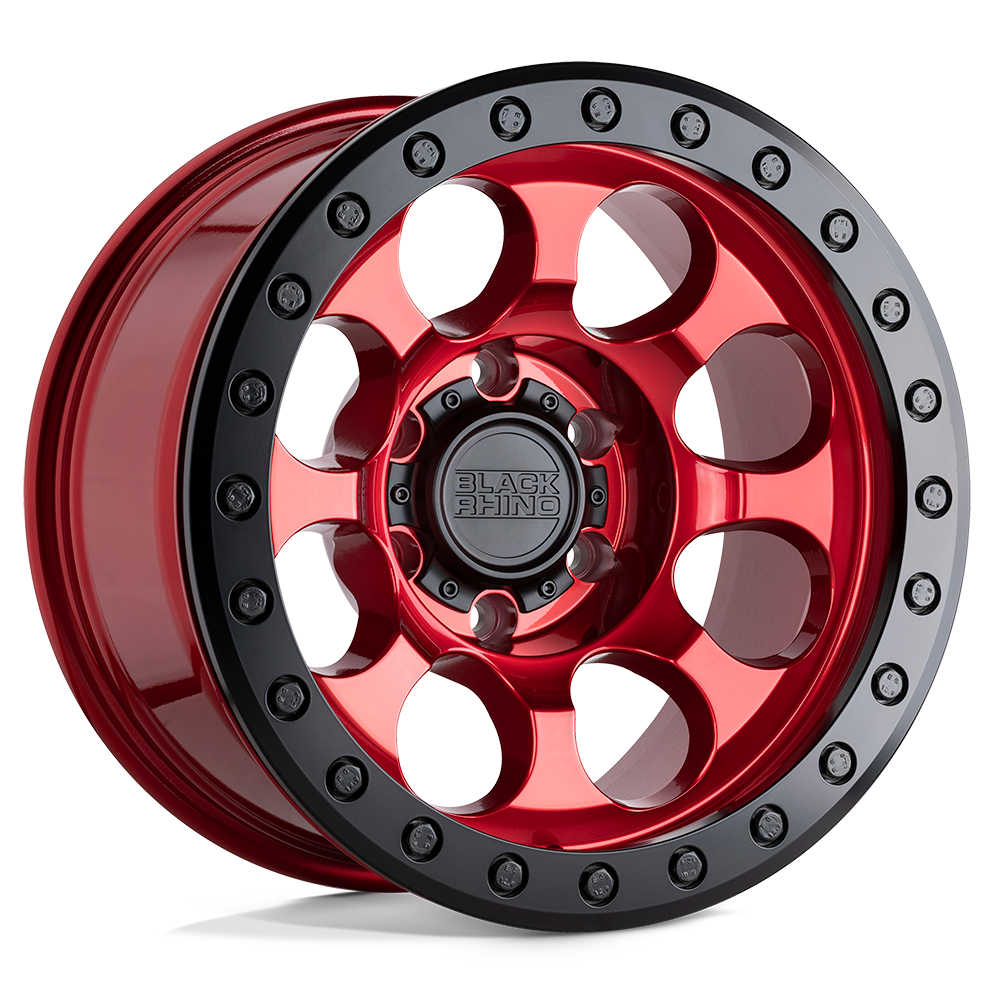 Black Rhino RIOT CANDY RED W/ BLACK RING & BOLTS