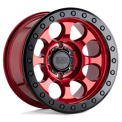 Black Rhino RIOT CANDY RED W/ BLACK RING & BOLTS