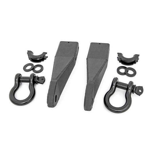 ROUGH COUNTRY Tow Hook Brackets | D-Ring Combo | GMC Sierra 2500 HD 2WD/4WD (2020-2025) | RS159
