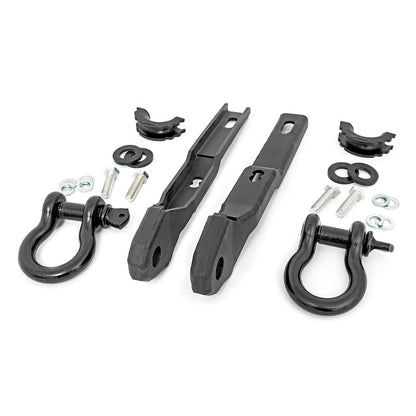 ROUGH COUNTRY Tow Hook Brackets | D-Ring Combo | Nissan Titan 2WD/4WD (2017-2024) | RS160