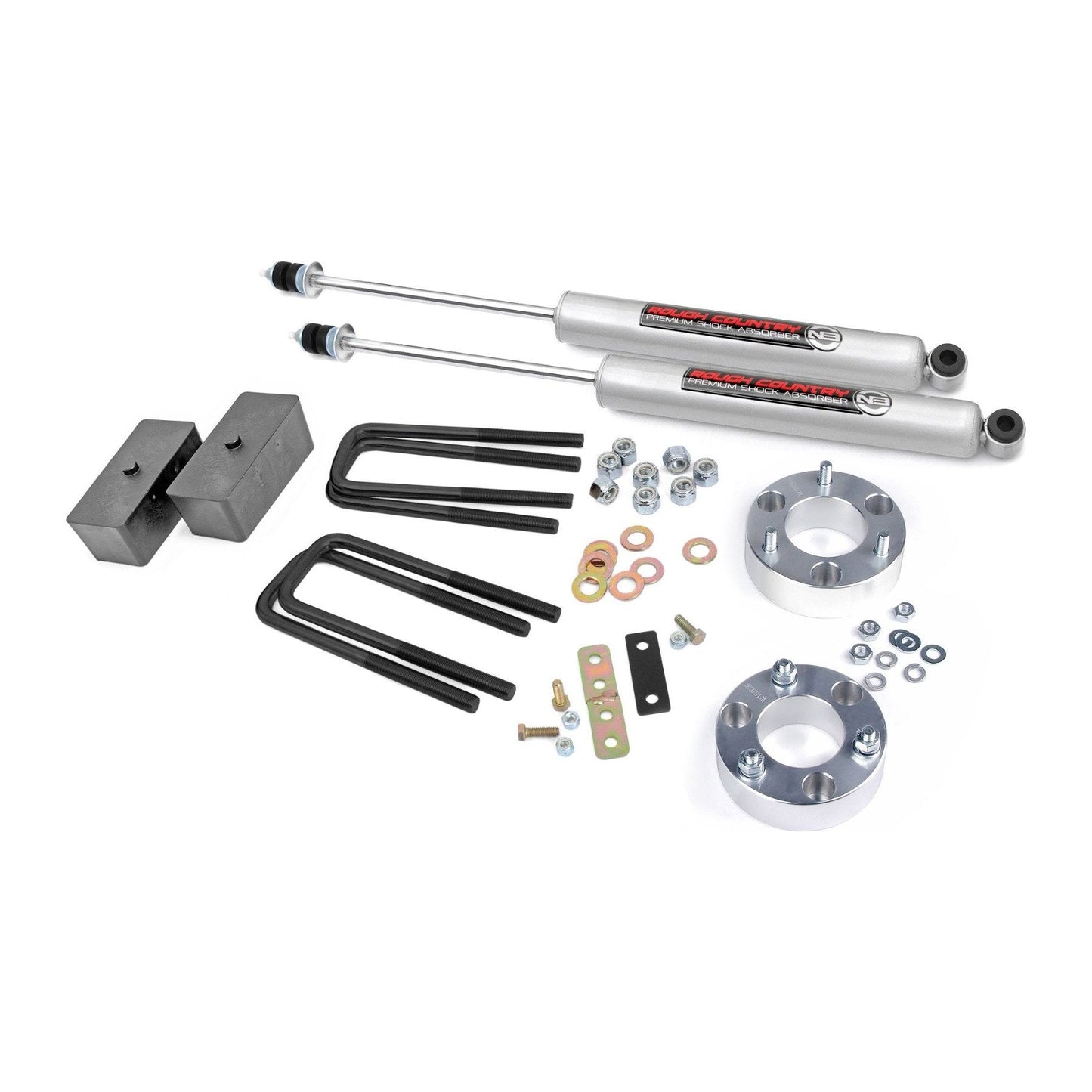 Rough Country Strut Spacers w/N3 Rear Shocks 2.5 Inch Lift Kit I 75030