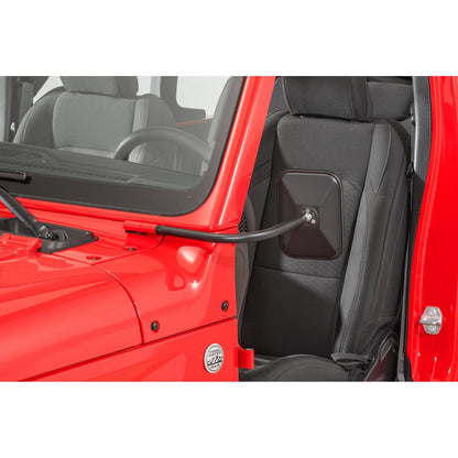 Rugged Ridge Rectangular Trail Mirrors (Pair) for 2018-C Jeep Wrangler JL+JT 11025.26