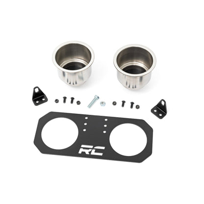 ROUGH COUNTRY Passenger Grip Handle Dual Cup Holder | Polaris RZR S 570/RZR S4 1000  | 93058