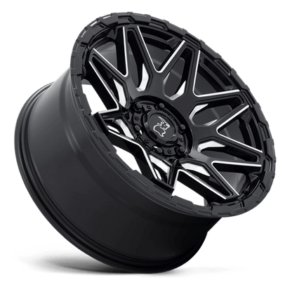 Black Rhino Hard Alloys SHOCKWAVE GLOSS BLACK WITH MILLED SPOKES