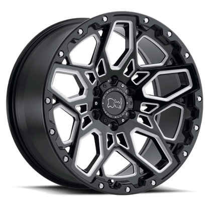 Black Rhino Hard Alloys SHRAPNEL GLOSS BLACK W/ MILLED SPOKES