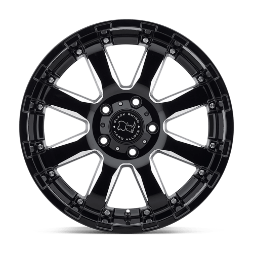 Black Rhino Hard Alloys SIERRA GLOSS BLACK W/ MILLED SPOKES