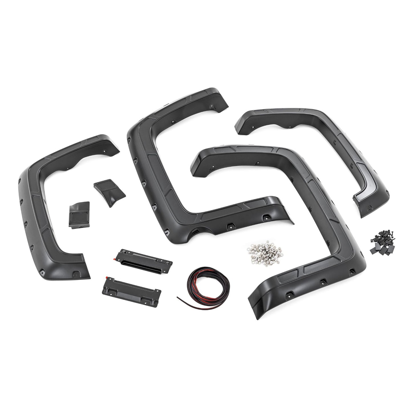 ROUGH COUNTRY Fender Flares | Defender l 5'9" Bed  | GJI Shadow Gray | Chevy Silverado 1500 (14-18 & Classic) | A-C11612-GJI