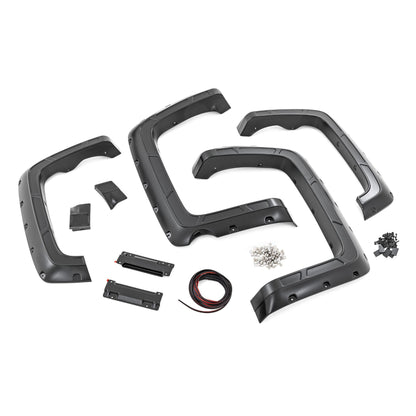ROUGH COUNTRY Fender Flares | Defender l 5'9" Bed  | GJI Shadow Gray | Chevy Silverado 1500 (14-18 & Classic) | A-C11612-GJI