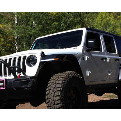 Quake Slim Smoked DRL Sport/Sport S Fender Chop Kit for 2018-C Jeep Wrangler JL / Gladiator JT QTE1302