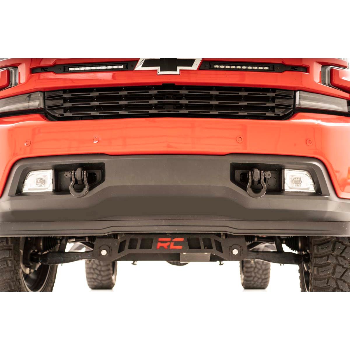ROUGH COUNTRY Tow Hook Brackets | D-Ring Combo | Chevy Silverado 1500 2WD/4WD (2019-2025 & Classic) | RS155