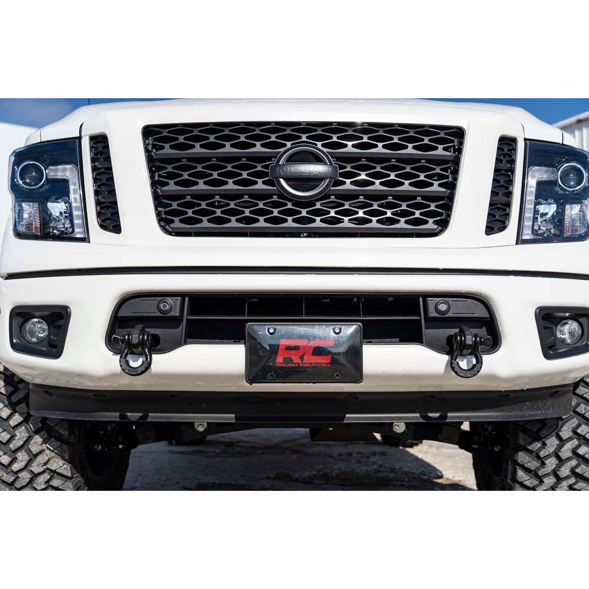ROUGH COUNTRY Tow Hook Brackets | D-Ring Combo | Nissan Titan 2WD/4WD (2017-2024) | RS160