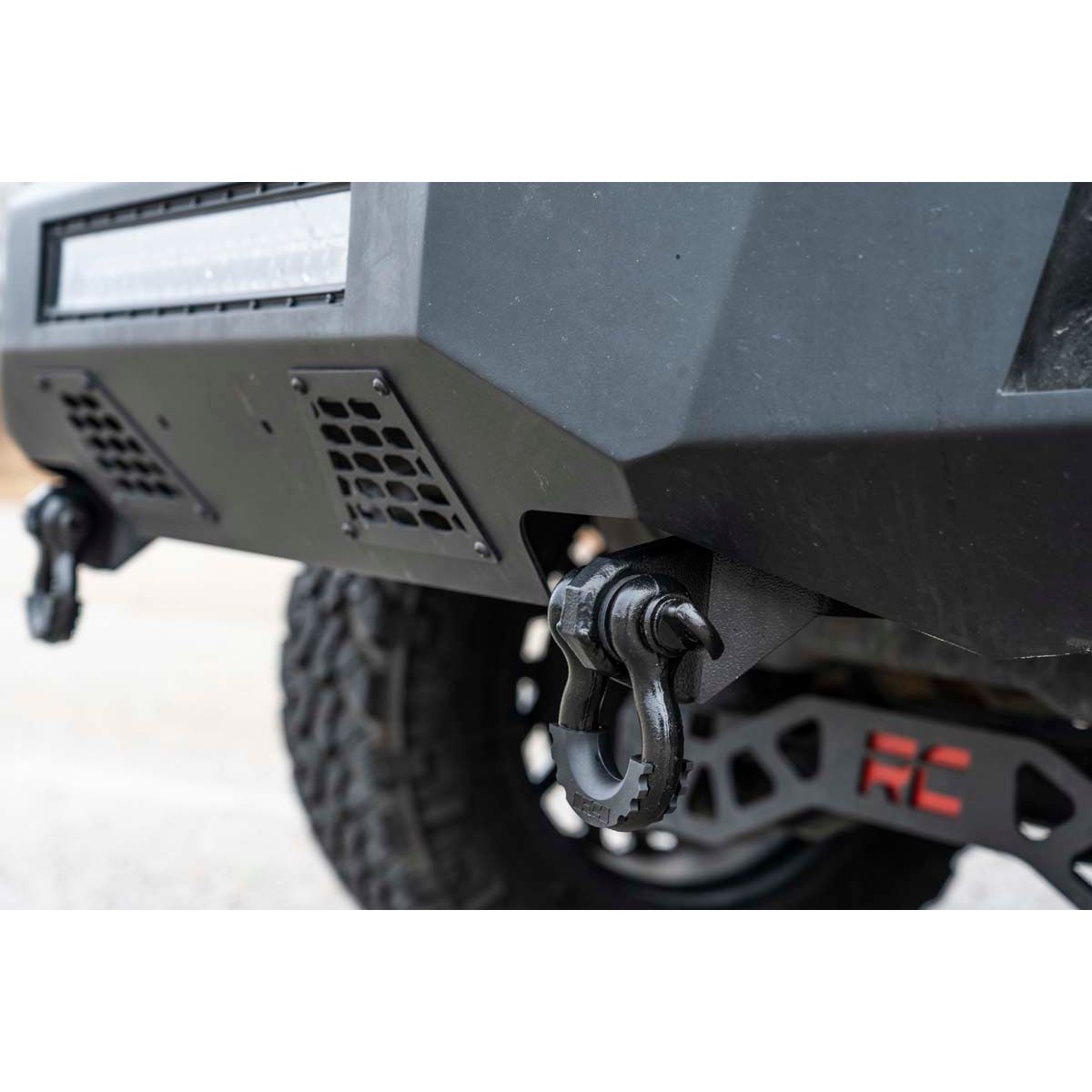 Rough Country W/ Standard D-Ring & Rubber Isolators Tow Hook Brackets I RS158