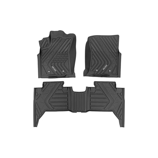 ROUGH COUNTRY Flex-Fit Floor Mats | Front and Rear | Toyota Tacoma 2WD/4WD (2016-2023) | FF-71216