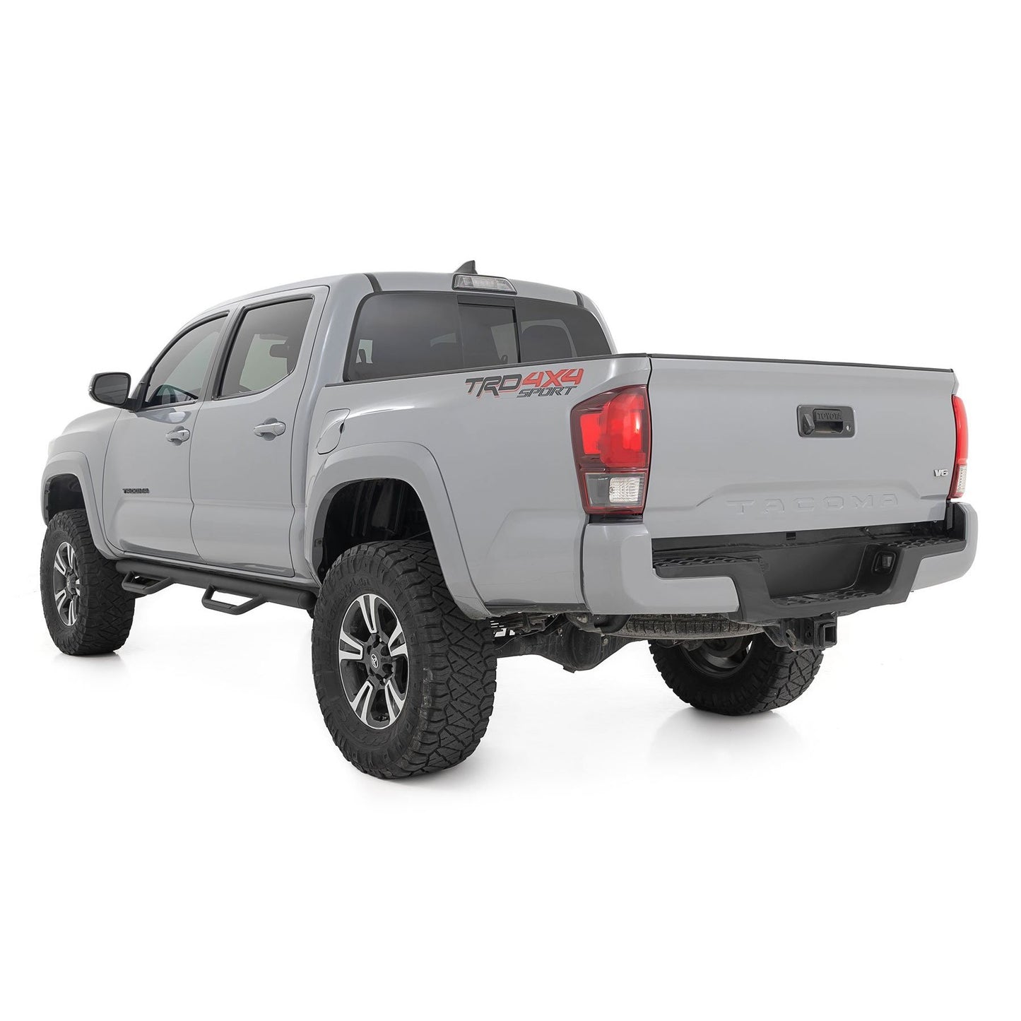 ROUGH COUNTRY Nerf Steps | Cab Length | Crew Cab | 5' Bed | Toyota Tacoma 2WD/4WD (05-23) | RCT0580CCB