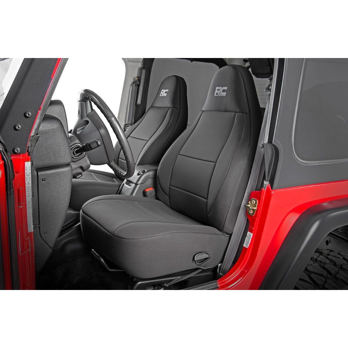 ROUGH COUNTRY Seat Covers | Front and Rear | Jeep Wrangler TJ (03-06)/Wrangler Unlimited (04-06)  | 91001