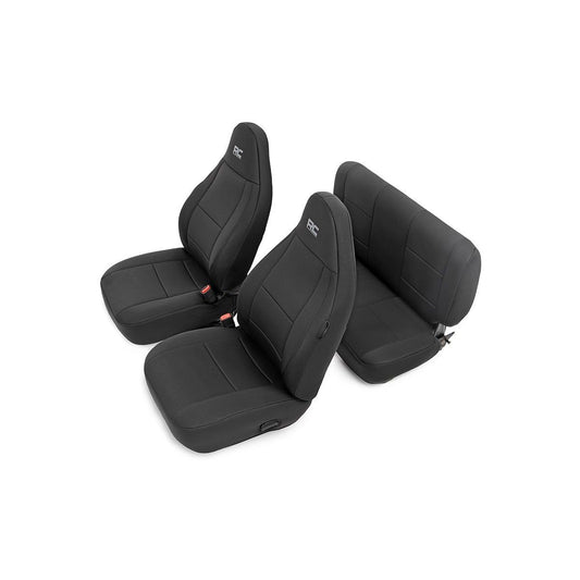 ROUGH COUNTRY Seat Covers | Front and Rear | Jeep Wrangler TJ 4WD (1997-2002) | 91000