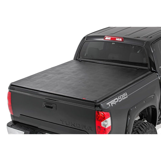 ROUGH COUNTRY Soft Tri-Fold Bed Cover | 6'7" Bed | Toyota Tundra 2WD/4WD (2007-2025) | 41419650A