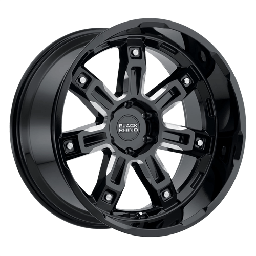 Black Rhino Hard Alloys LOCKER GLOSS BLACK W/ MILLED SPOKES