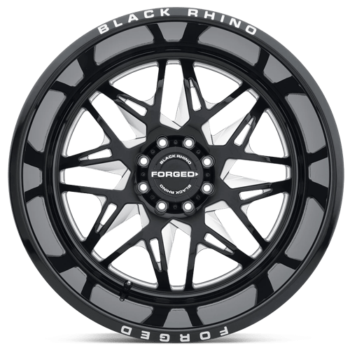 Black Rhino Hard Alloys TWISTER GLOSS BLACK W/ MILLED SPOKES DIRECTIONAL