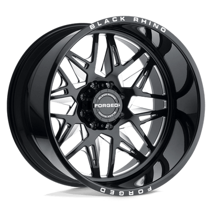 Black Rhino Hard Alloys TWISTER GLOSS BLACK W/ MILLED SPOKES DIRECTIONAL