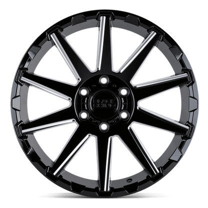 Black Rhino Hard Alloys TYPHOON GLOSS BLACK W/ MILLED SPOKES