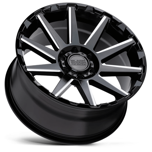 Black Rhino Hard Alloys TYPHOON GLOSS BLACK W/ MILLED SPOKES