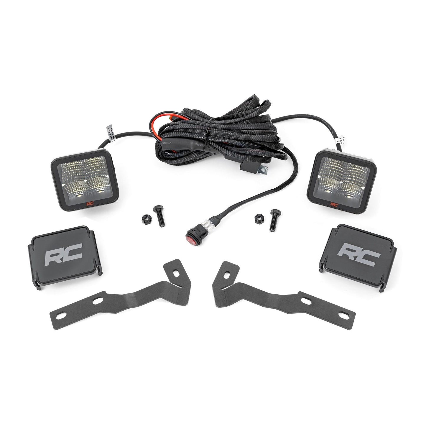 ROUGH COUNTRY LED Light Kit | Ditch Mount | 2" Spectrum Pair | Spot | Toyota Tacoma (16-23) | 81080