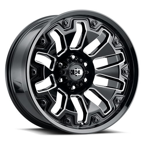 VISION 362 ARMOR Gloss Black Milled Spoke with Black Bolt Inserts