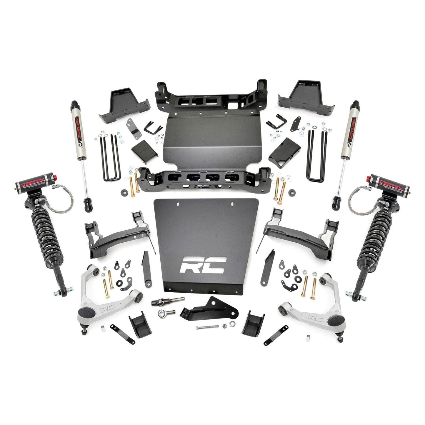 Rough Country Vertex Coilovers w/V2 Rear Shocks 7 Inch Stamped Steel LCA Lift Kit I 11657