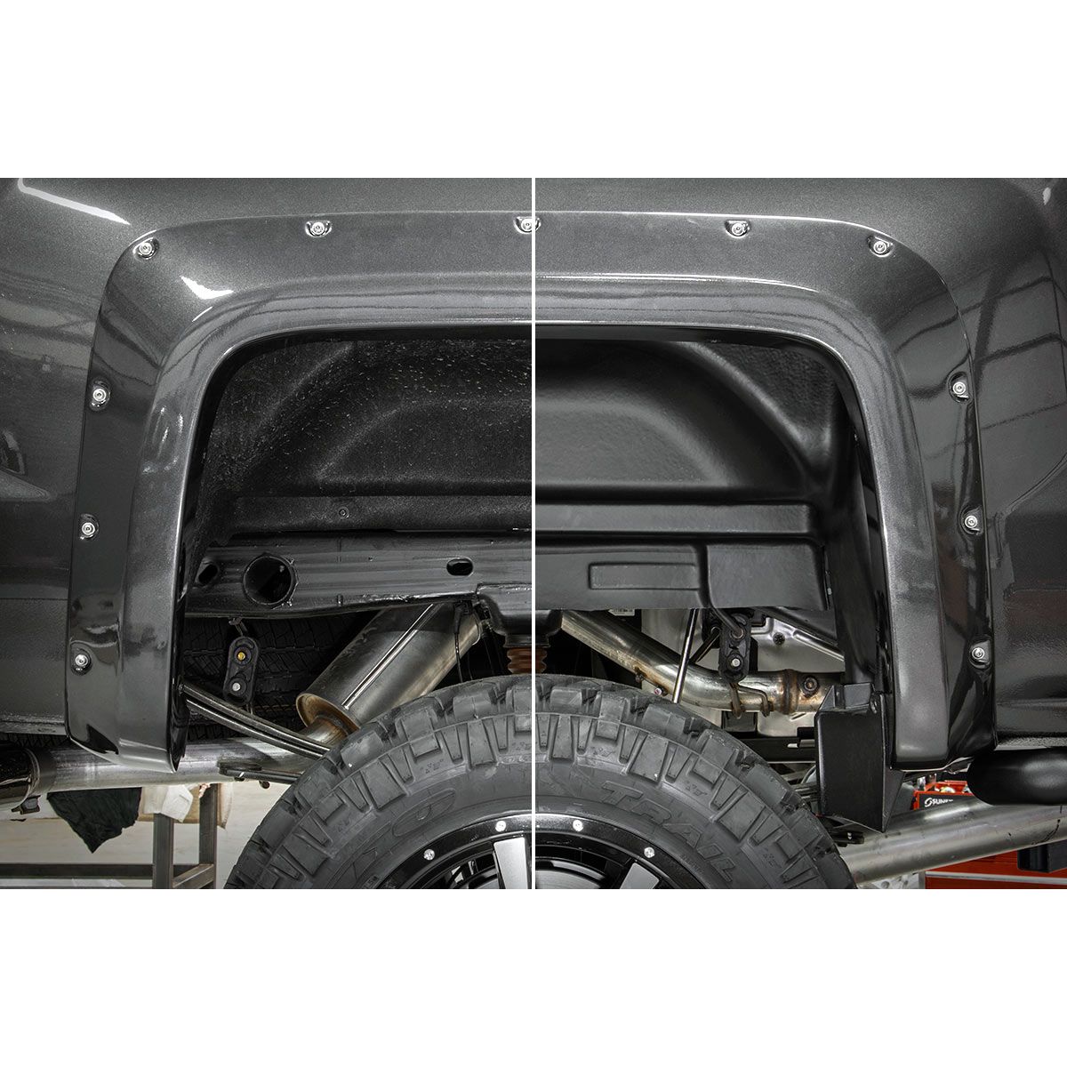 ROUGH COUNTRY Rear Wheel Well Liners | Chevy Silverado 2500 HD/3500 HD 2WD/4WD (2015-2019) | 4215