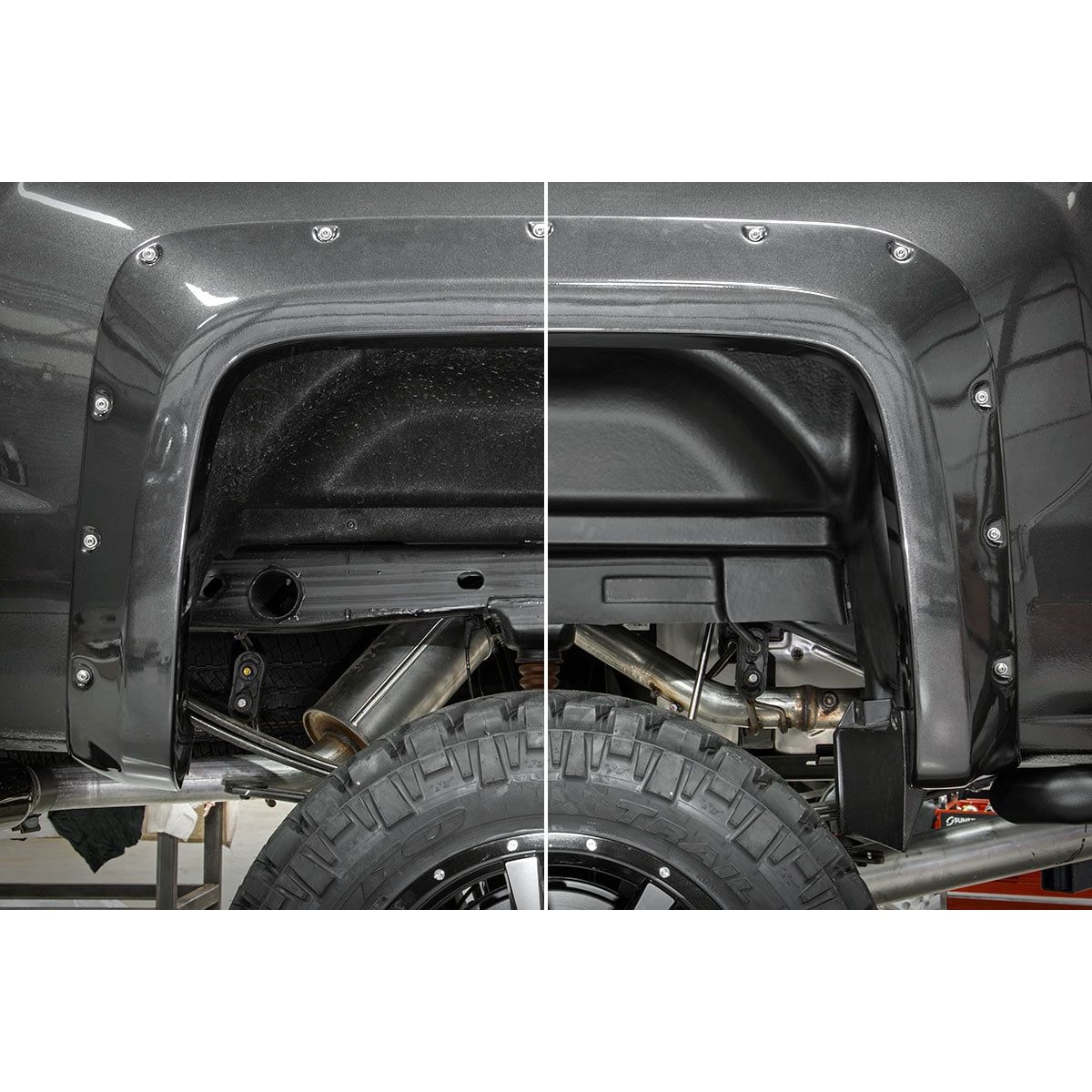 ROUGH COUNTRY Rear Wheel Well Liners | GMC Sierra 1500/Sierra 2500 HD/Sierra 3500 HD (14-19) | 4216